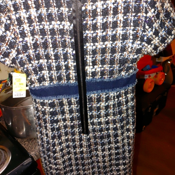 Etcetera Tweed Denim Dress Size 6 T 1989 - Picture 4 of 6